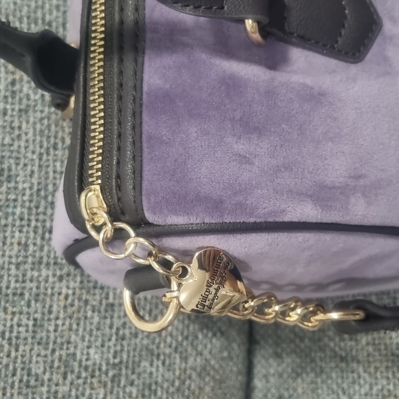 JUICY COUTURE Heritage Satchel in Dusty Violet/Chocolate - Picture 9 of 16